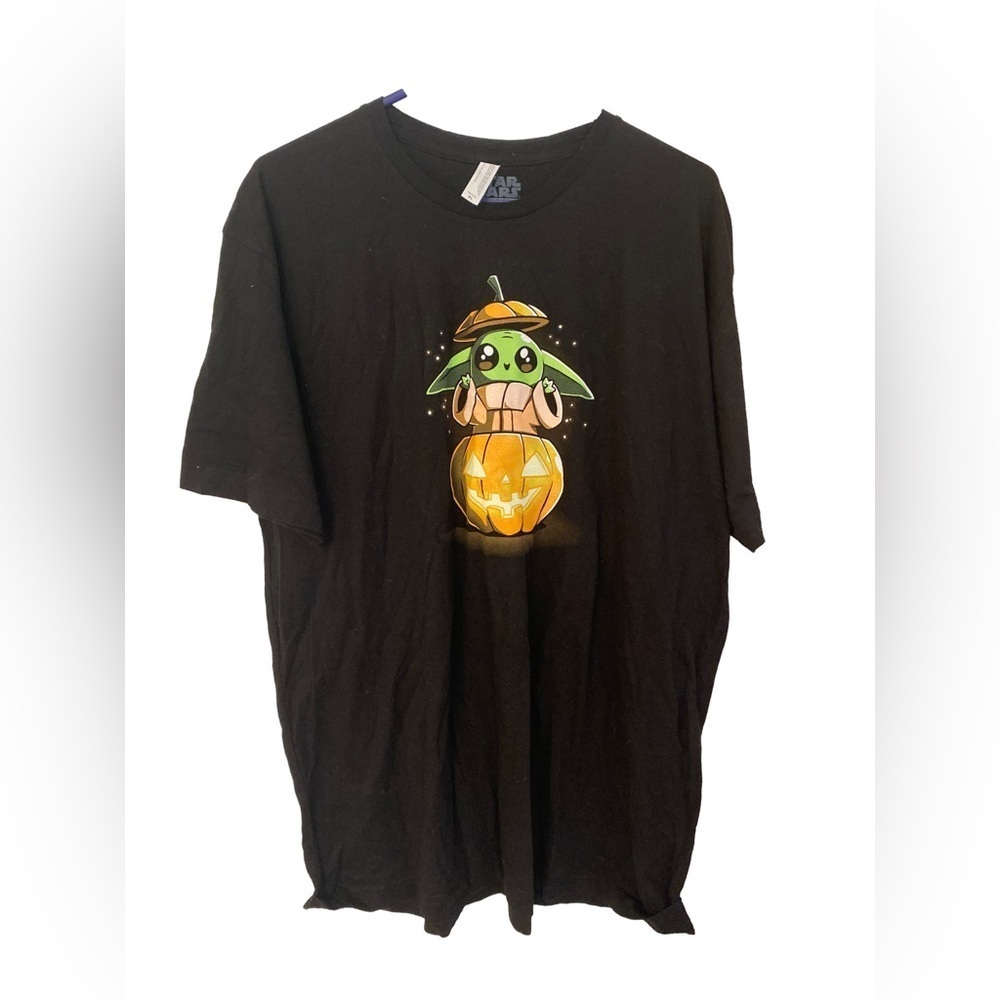 Star Wars TeeTurtle Grogu Baby Yoda Pumpkin Halloween Graphic T-Shirt Men's XL